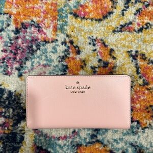 Pink Kate Spade Large Slim Bifold Wallet NWOT